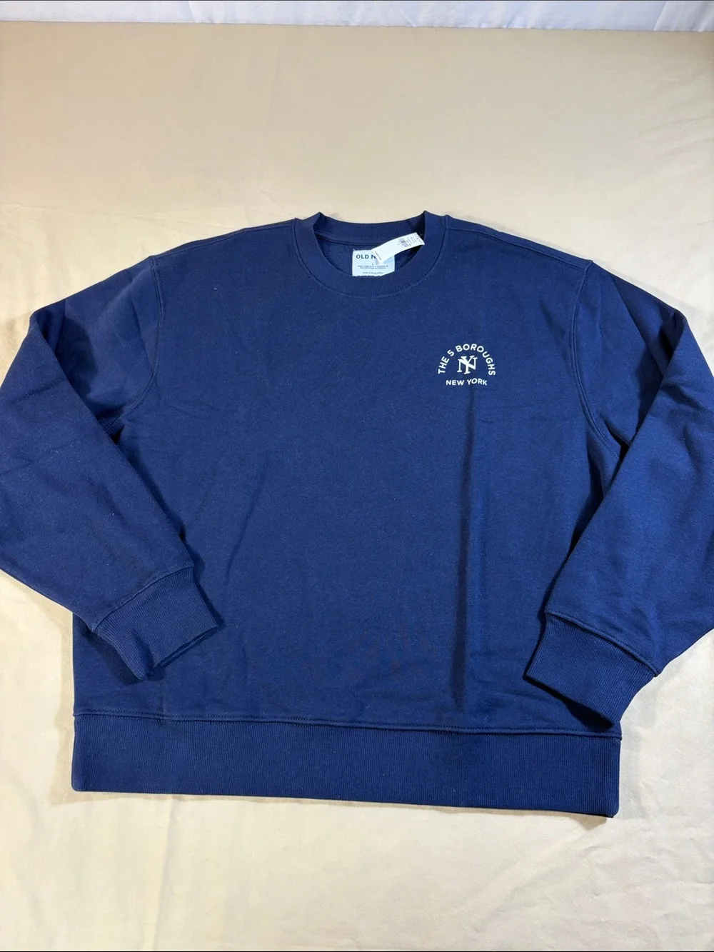 Old Navy New York Yankees Sweatshirt NWT Mens L Blue Crewneck 5 Boroughs MLB